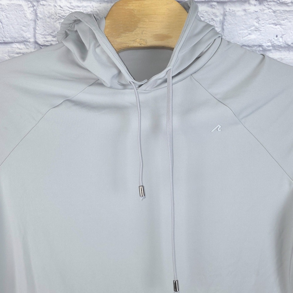 Redvanly Men Larkin Gray Performance Hoodie Pullover Golf Activewear Size Medium